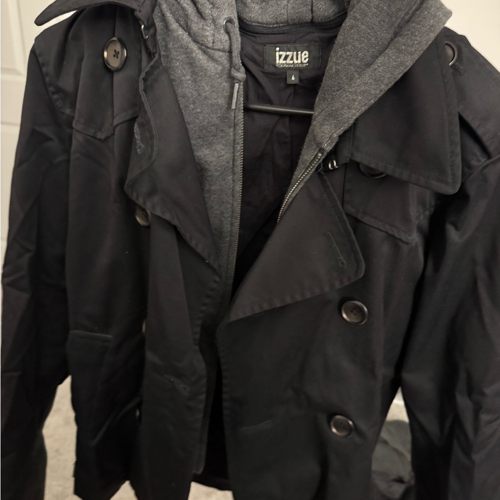Izzue Collection Men's Black Linen Double Breast Short Jacket Size 4/S US